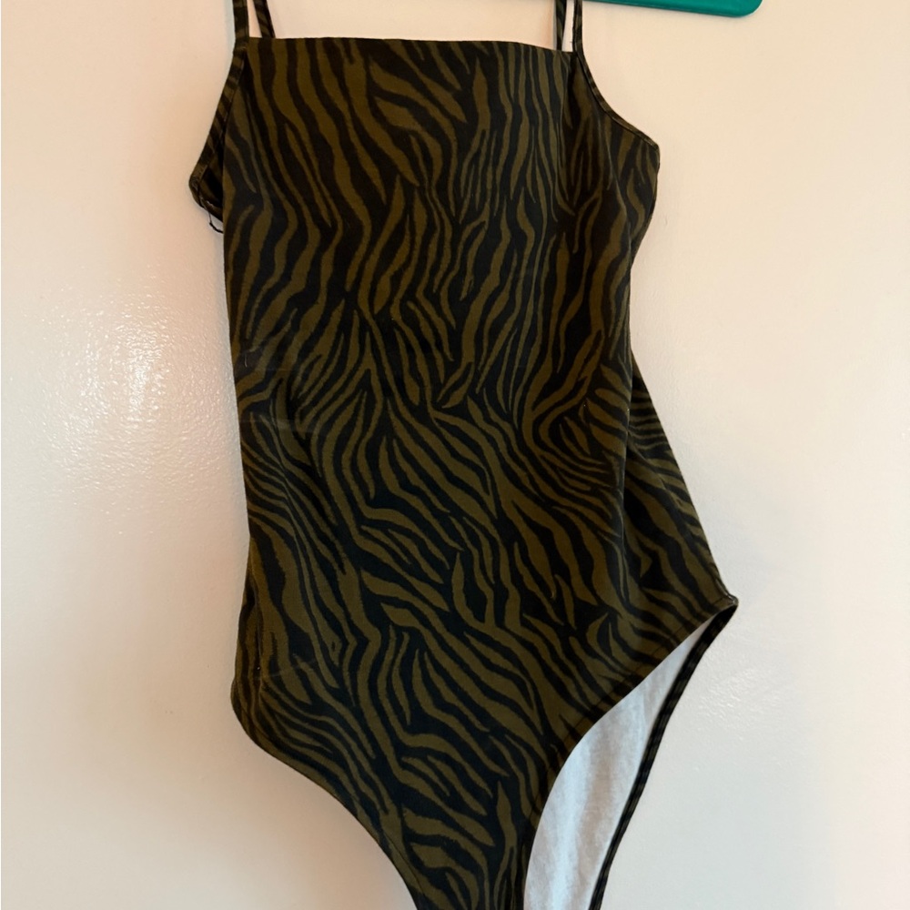 Chic Zebra Print Bodysuit